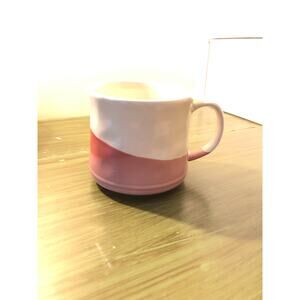 Bosmarlin NWOT Pink and White Mug Eco Friendly Lead Free